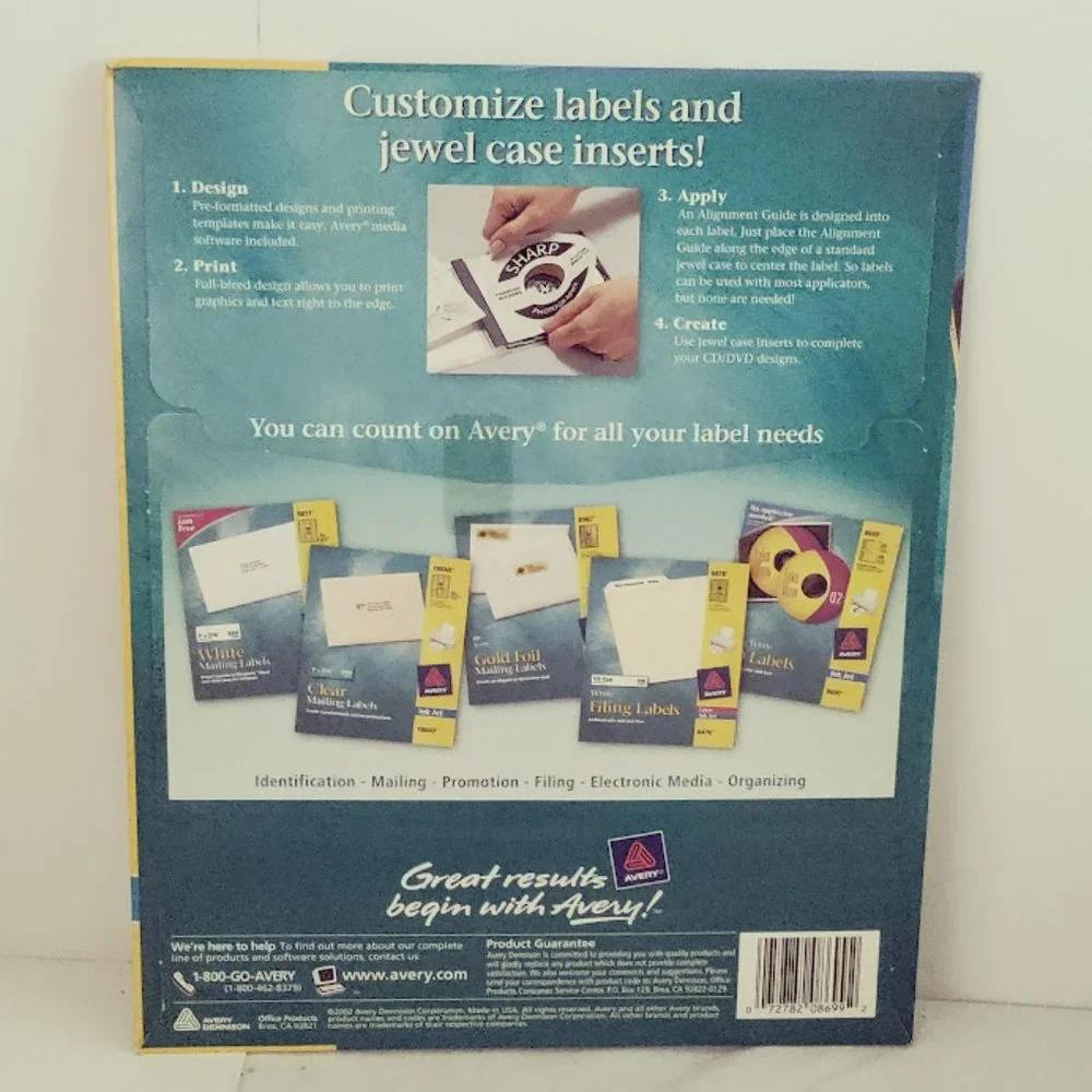 AVERY Matte White CD Labels #8699 Ink Jet No applicator needed!